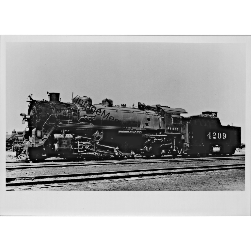 Vtg Frisco St. Louis‎ - San Francisco Railway 4209 Steam Locomotive Photo T2-84